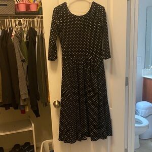 Free People Black Polka Dot Retro Dress